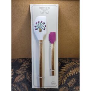 Southern Living Silicone Spatulas with Acacia Wood Handles- NWT
